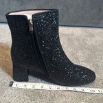 Women’s Black Glitter Covered Chunky Heeled Party Boots Zipper Size 10.5 Photo 9