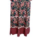 Wrapper  Women’s Large Paisley/Floral Midi Retro Cottagecore Tiered Dress Photo 2