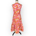 Warm Sierra Midi Dress Women's Size 3 Pink Orange Floral Ruffle Sleeveless RTR Size L Photo 4