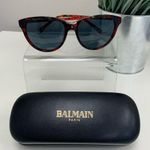 Balmain  Red Tortoiseshell Cat Eye Sunglasses Photo 0