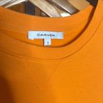 Carven Papaya Orange Banana Embroidered Cotton Molleton Size Small Photo 4