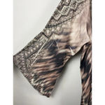 Live and let live One World  Multicolor Mesh 3/4 Bell Sleeve Boho Pop Over Top 2X Photo 1