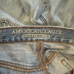 American Eagle Woman’s  Vintage High Rise Two Tone Fringe Button Fly Jeans Size 6 Photo 5