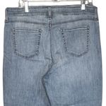 NYDJ Jeans Womens 16 Blue Light Wash Jenna Straight Ankle Rolled Raw Hem Casual Photo 3