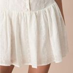 Rihoas Women's White Boat Neck Jacquard Cotton Mini Dress Size XL Photo 3