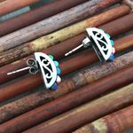 Silpada  Sterling Silver Post Earrings Colorful stones Photo 1
