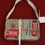 NWT London Beaded Shoulder Bag Made in India Grey Red Details Brand New Gray Photo 6