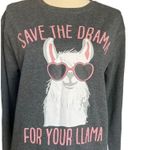 Cold Crush  Grey Save The Drama For Your Llama Sweat Shirt Size M Photo 5