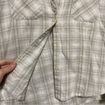Woolrich  Cream and Tan Plaid Flannel Button Up Photo 4