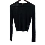 Free People Semi Sheer H2O Sweater Black Large New Photo 5