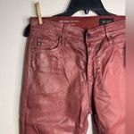AG Adriano Goldschmied Red Farrah Ankle High Rise Skinny Pants Photo 5