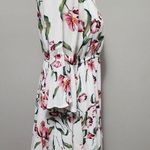 JODIFL white pink floral bell sleeve tiered mini dress size small Photo 1