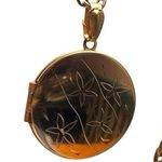 New Double Chain Layered Gold Tone Locket Pendent Necklace Photo 0