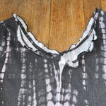 True Craft Tie Dye Short Sleeve N Neck With Ruffle Edges Fairy‎ Grunge L Fitted Top Shirt Photo 1