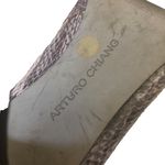 Arturo Chiang  Black | Tan Snakeskin Animal Print Leather Heels Size 7.5 Photo 10