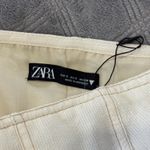 ZARA  Textured Strapless Tube Midi Dress Ivory Cream size S Photo 6