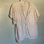 J.Crew Rainbow Striped Short Sleeves Button Down Shirt Top Pajama Plus XXL 2X Photo 3