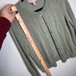 Philosophy Cardigan Womens Medium Sage Green Button Front Knit Sweater Photo 4