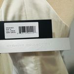 Halston Heritage $495  Cream Satin Draped High Slit Maxi Dress Sz 10 Wedding Prom Photo 7