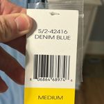 Terre Bleue Summer Embroider Button Denim Look Dress Casual Lightweight Womens M Size M Photo 5