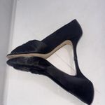 Butter For Diane B Satin Peep Toe Italian Black Minimalist Pumps Heels Size 9 Photo 7