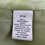 Dressbarn Blazer Womens 14 Sage Green Linen Floral Embroideries Career Business Photo 4