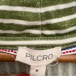 Pilcro Anthropologie  Green Wharfside Striped Hoodie 100% Cotton Size M Photo 7