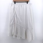 Studio West White Lace Cotton Eyelet Maxi Skirt XL Boho Festival Western Prairie Cowgirl Photo 1