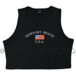 SheIn American Flag Newport Beach Crop Top Photo 1