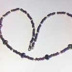 Handmade Purple AB Seed Bead Beaded Boho Necklace Photo 0