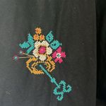 Small Vintage 40s 50s Embroidered Paris cotton skirt Photo 4