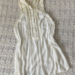 Free People  Gauze Sleeveless Lace Tunic Top Cream (Medium) Photo 0