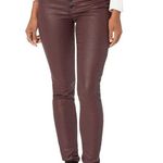 Kut From The Kloth Mia High Rise Skinny Wet Look Bordeaux Jeans 14 NWT Photo 7