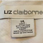 Liz Claiborne  Women's Floral Cotton Cap Sleeve Back Zipper A-Line Dress Size 14 Photo 4