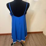 Judith March  Royal Blue Dress with Multicolor Tassels * Made in USA*  Slip 90s​​ Photo 1