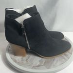 Style & Co Masrinaaf Black Suede Block Heel Booties Size 10M Zip Ankle Boots Photo 2