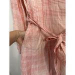 LC Lauren Conrad Lauren Conrad Pink Plaid Trench coat Very Berry XL Cotton Rayon Long NWT Photo 3