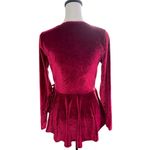 Kori America  Small Magenta Long Sleeve Top Velvet Photo 2