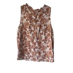a.n.a  Women's‎ Size Large Cotton Floral Peasant Cottage Boho Sleeveless Blouse Photo 4