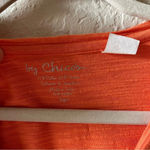 Chico's Orange beaded embellished blouse boho festival cruise vacation resort wood hippy Photo 10