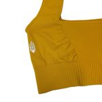 NEW Free People Movement Good Karma Square Neck Sports Bra Crop Top Mustard M/L Yellow Size M Photo 3