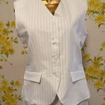 Active USA White Pinstripe Women's Vest size S Photo 0