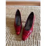 Vintage Margaret Jerrold Red Croc Embossed Leather Pumps Heels 6.5 M Photo 1