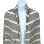 Splendid Womens Open Front Cashmere Blend Cardigan Sweater Gray White Medium Photo 1