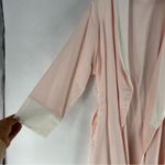 Raeshmi Bamboo Rayon Cotton Blend Soft Luxury Bath Robe Pink White Midi Size S Photo 4