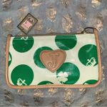 Juicy Couture Retro Pam & Gela Green White Tan Shamrock Zip-Up Pouch Photo 7