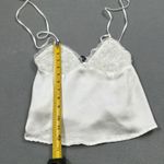 NWT Beverly and Beck Cami Top XS Women White Satin Lace Detail Sleeveless Pacsun Photo 4