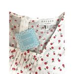 Hayden Los Angeles boutique white & red floral printed baby doll blouse sz L NWT Photo 4
