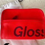 Glossier Red  MINI Atlanta beauty makeup bag NEW Photo 1