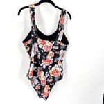 NWOT Women’s Black & Red Floral‎ One Piece Swim suit Size 2XL Black Photo 3